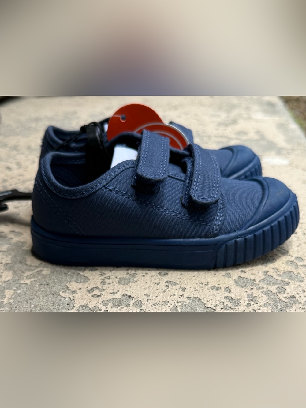 Boys’ Wonder Nation Casual Bump Strap Sneakers Navy Size 8 Toddler NWT